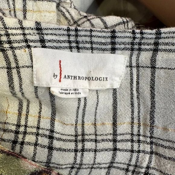 Anthropologie Darlene Plaid Peasant Blouse - Picture 5 of 7